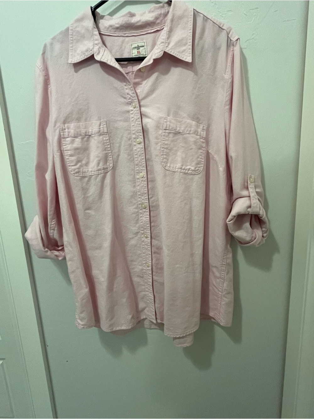 GAP Pastel Pink Fitted Boyfriend Shirt